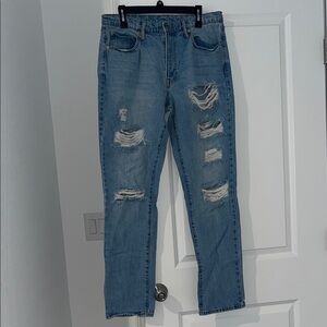 Arizona Jean Company Men's Light Blue Ripped Jeans 34x34